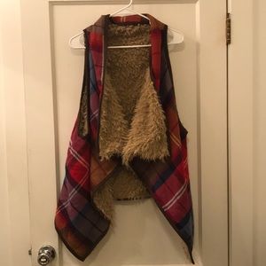 Reversible furry vest